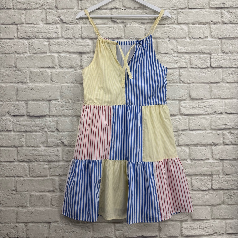 Vineyard Vines Party Stripe Patchwork Halter Midi… - image 3